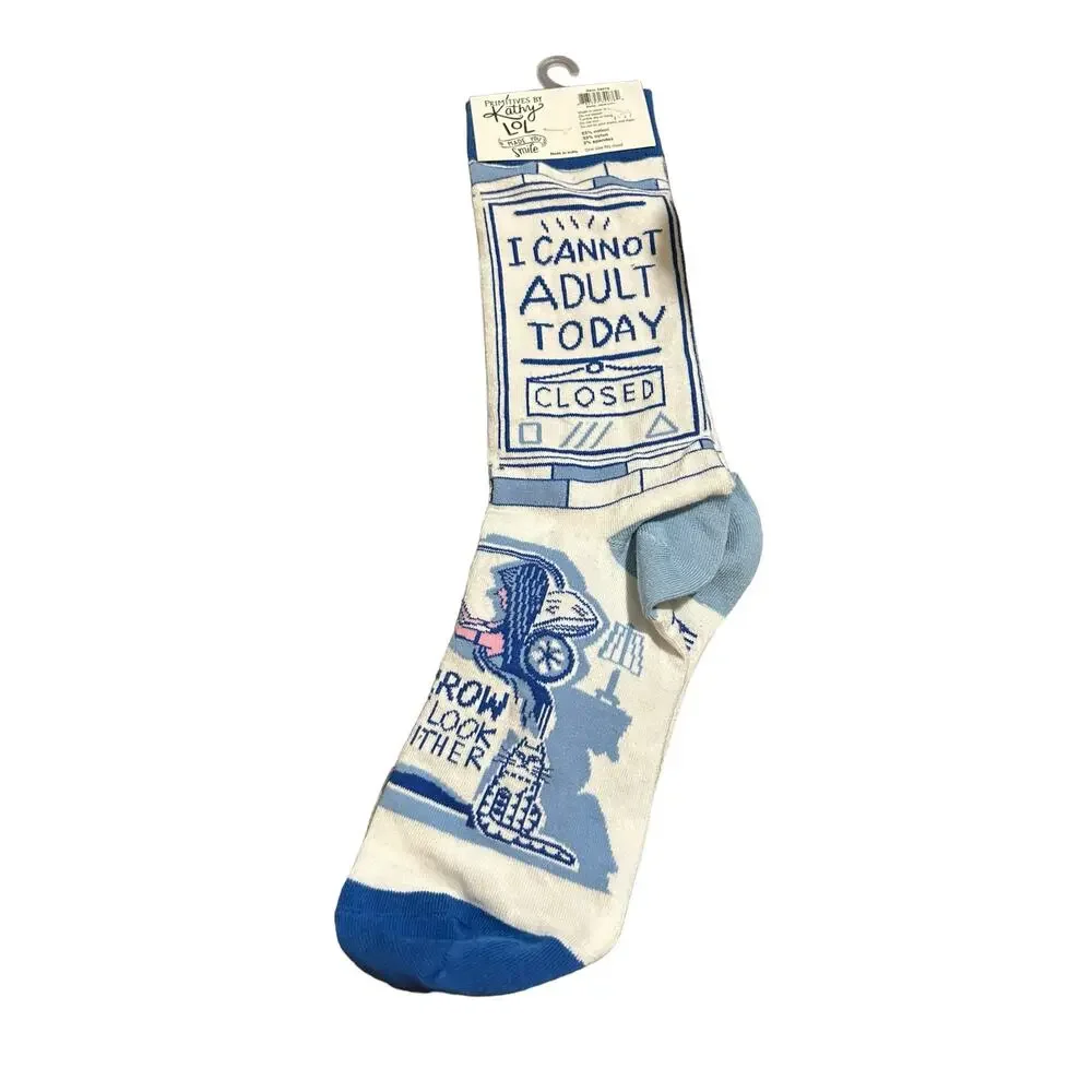 Primitives By Kathy LOL Socks Can’t Adult Today Novelty NWT